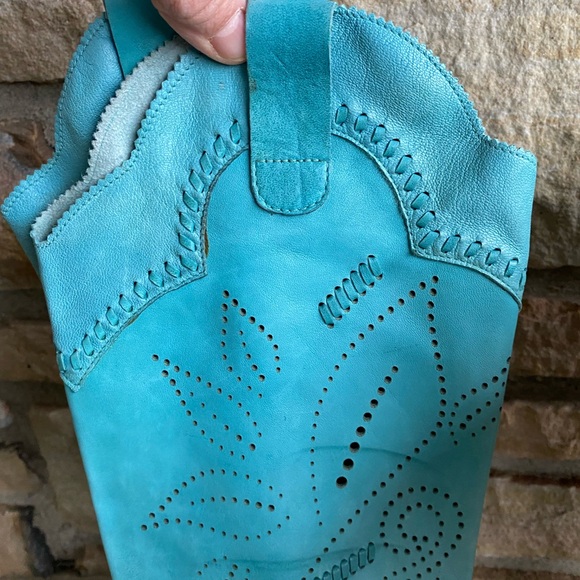 BCBGirls Turquoise Cowboy Boots Size 9 1/2B - Picture 4 of 10